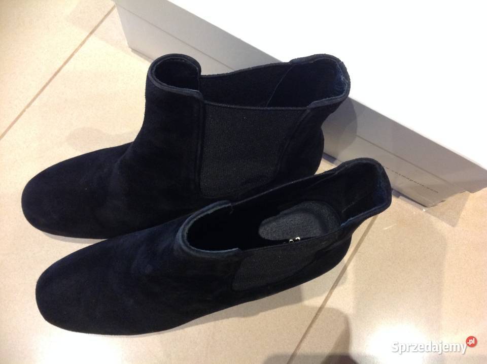 Botki Czarne Skórzane Damskie COSMOPARIS 36 Nowa Sól