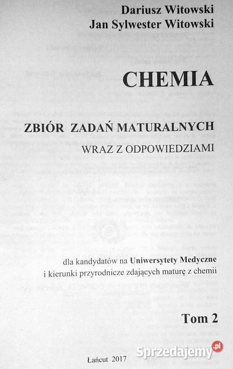 Chemia Zbiór zadań z odpowiedziami 20022017 D Rok wydania 2017 Chełm sprzedam