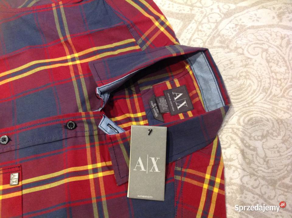 Koszula w Kratę Męska ARMANI EXCHANGE M NOWA lubuskie Nowa Sól