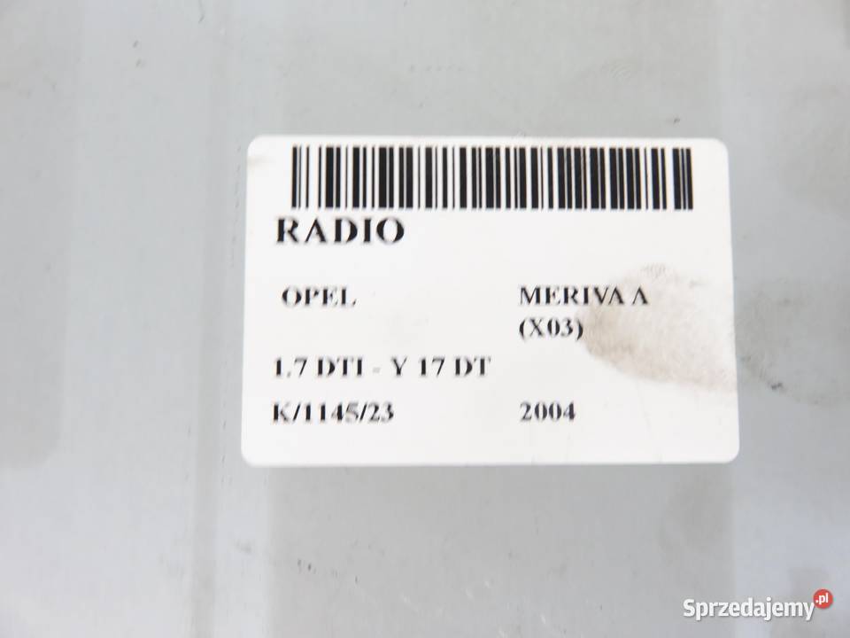 RADIO OPEL MERIVA A 13190855