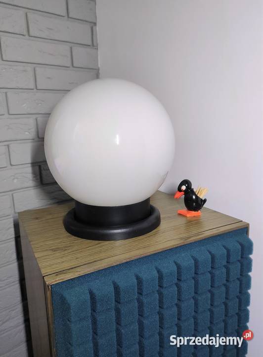 Lampa szklana kula PRL vintage lata 60 Kalisz