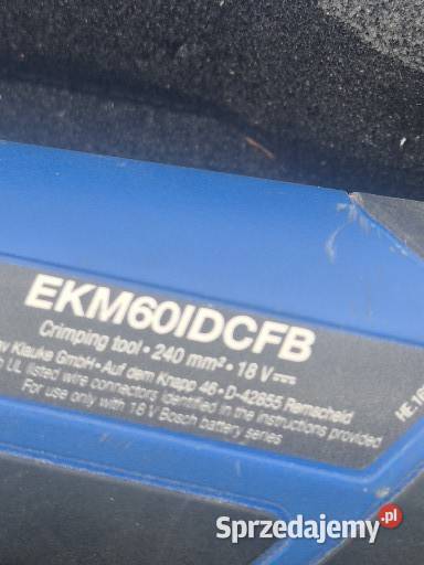 Klauke EKM60IDCFB Praska akumulatorowa Dom i Ogród Poddębice sprzedam