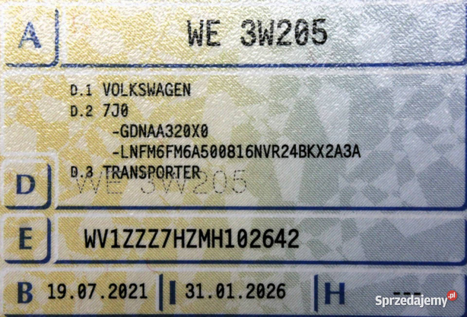 Volkswagen Transporter Długi 150 Kamera LED ABS Sokołów