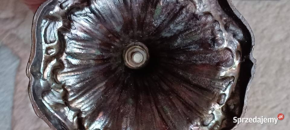 kolekcjonerskie dwa kandelabry kielichy puchary wielkopolskie