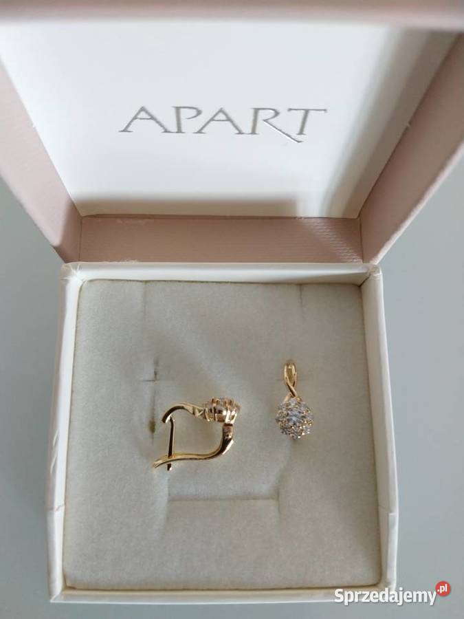 Złote kolczyki Apart nowe Łódź