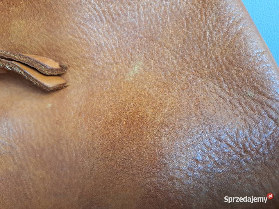 brązowa skórzana torebka genuine leathe stan wys świętokrzyskie Sandomierz