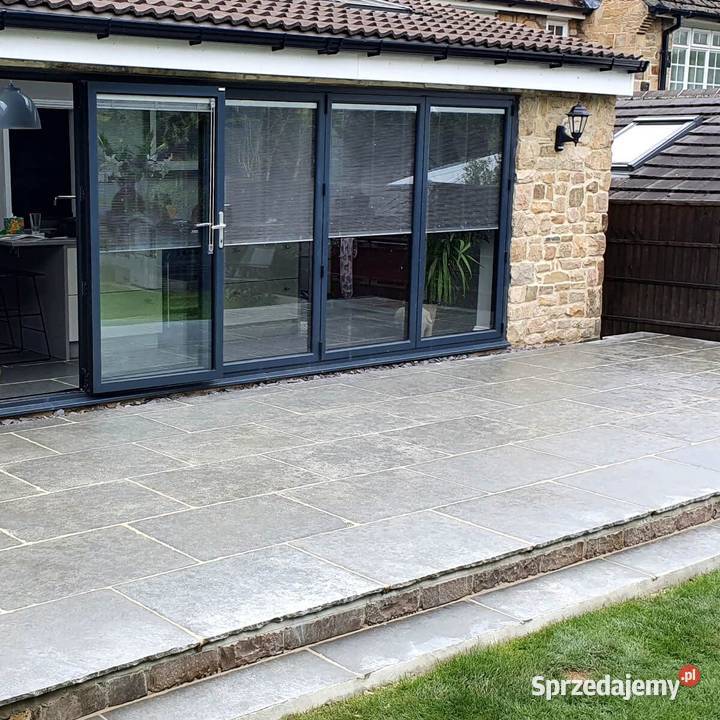 Płytki wapień Grey Limestone bębnowane 60x60x22 pomorskie Gdynia