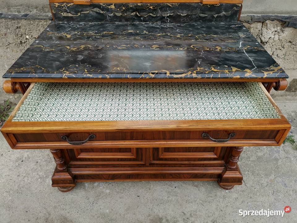 Eklektyczna włoska toaletka komoda z lustrem Wałbrzych