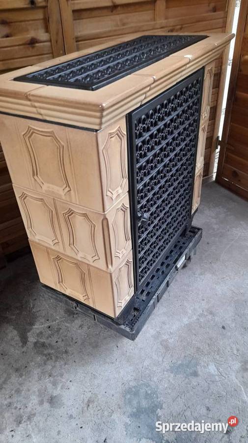 Piec kominek kaflowo żeliwny szamot Niemiecki wielkopolskie Garby