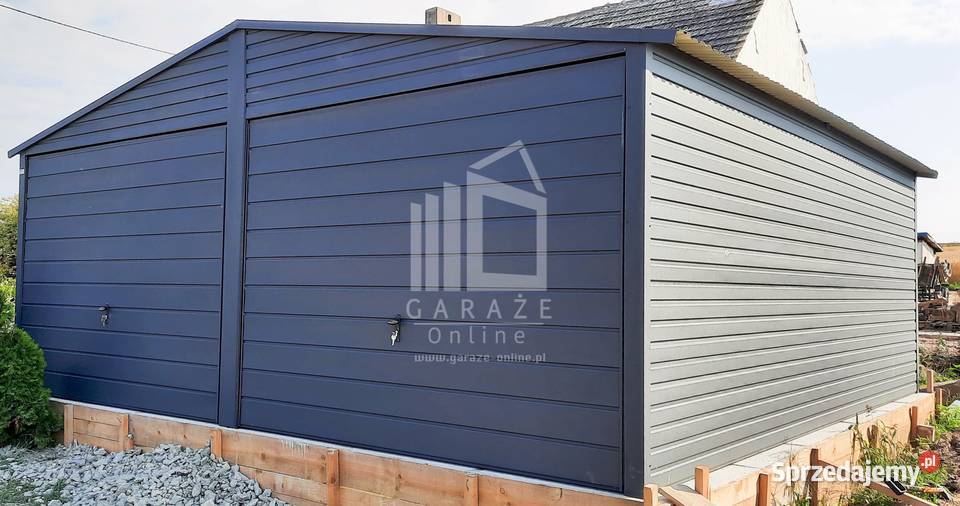 GARAŻ BLASZANY 6m x 6m dwuspad 2x Brama okno Tarnów