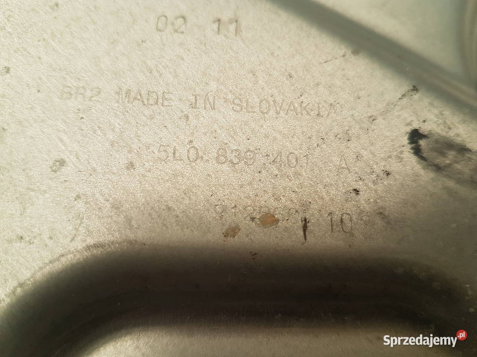 SKODA YETI PODNOSNIK SZYBY LEWY TYL MECHANIZM Wyposażenie wnętrza