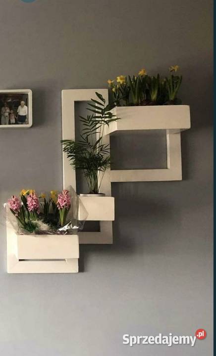 Kwietnik na ścianę naścienny dębowy Grabów nad Prosną