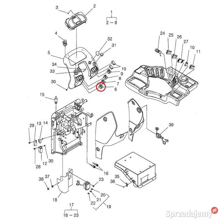 Włącznik świateł awaryjnych LS XJ 25 TRG750 Tajęcina