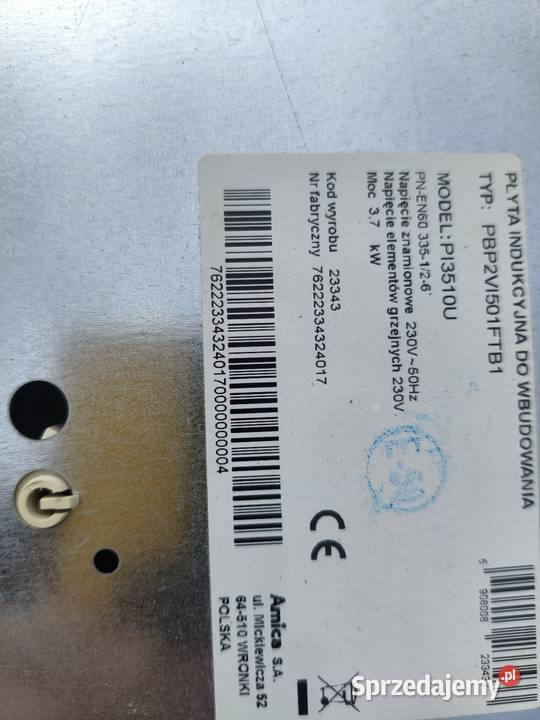 Płyta indukcyjna Amica PI351OU 37 KW Kraków sprzedam