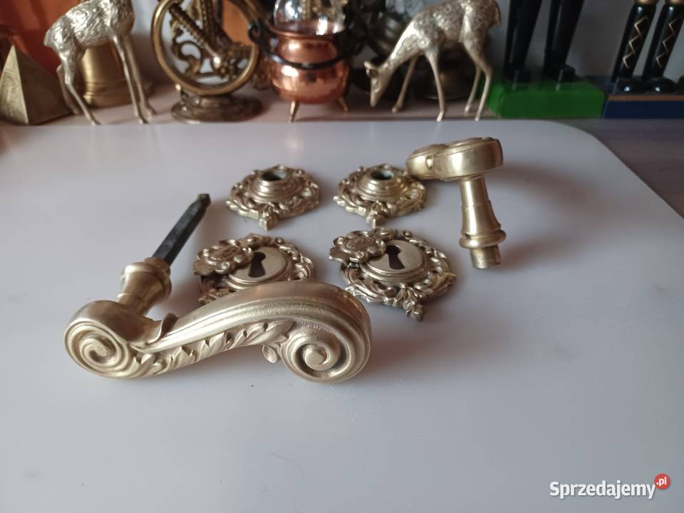 Duże klamki mosiężne wielkopolskie Poznań