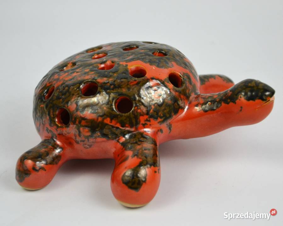 Ceramiczny żółw czerwony ceramikaTofej Węgry Pomiechówek