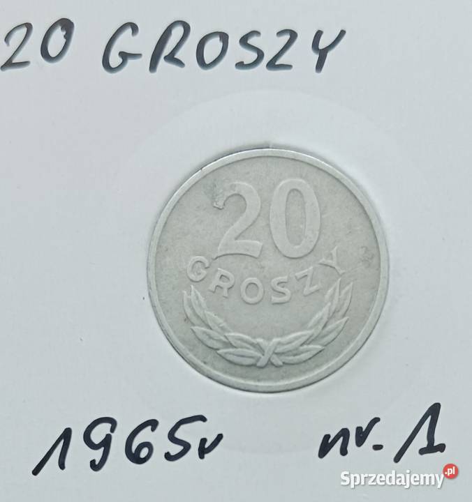 20 Groszy 1965 r 1 PRL Piękne Konin