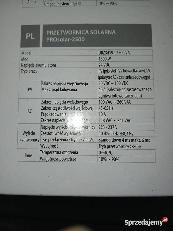 Przetwornica solarna KEMOT PROsolar2500 Kościelec