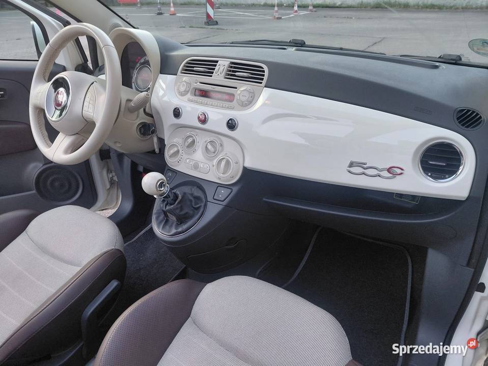FIAT 500C LOUNGE 2011r 101 Przeb100 Cabrio czujnik parkowania Jelenia Góra