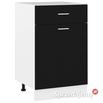 vidaXL Szafka z szufladą czarna 50x46x815 801221 mazowieckie