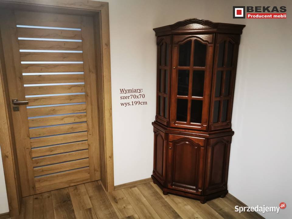 Stylowa witryna narozna Dąb Bekas Clasik Dąb 199cm
