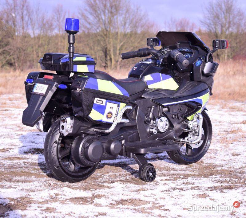 MEGA MOTOR POLICYJNY NA AKUMULATOR KOGUT MEGAFON