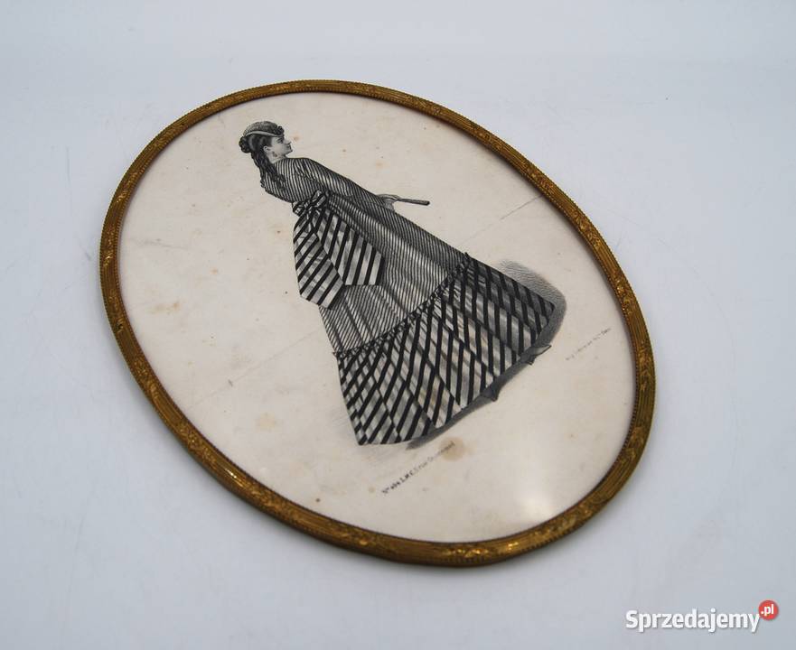 Moda paryska owalna grafika miniatura Poznań