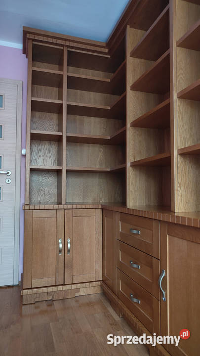 Mebel dębowy biblioteczka plus komoda Meble do salonu Dąbrowa Górnicza