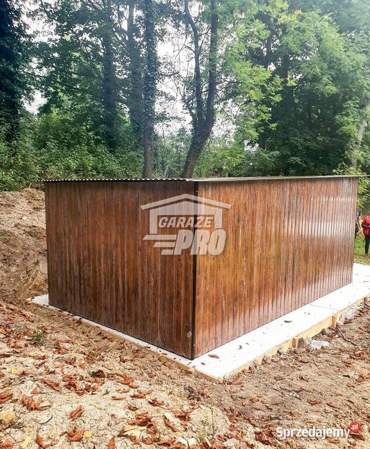 Garaz blaszany 3x6 Brama dwuskrzydłowa Włocławek