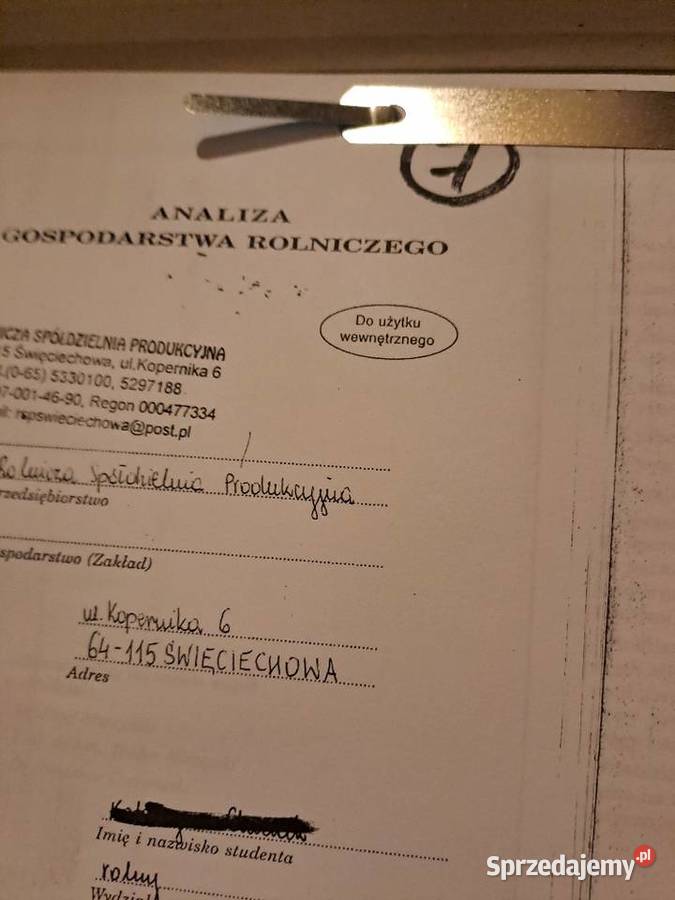 Uniwersytet Przyrodniczy materiały Wrocław sprzedam