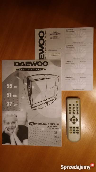 TV DAEWOO 14 pilot Instrukcja obsł stan fot Słupsk