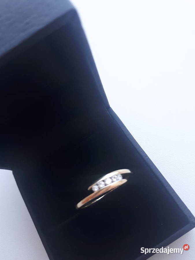 Złoty pierścionek z 5 brylancikami złoto Zgierz