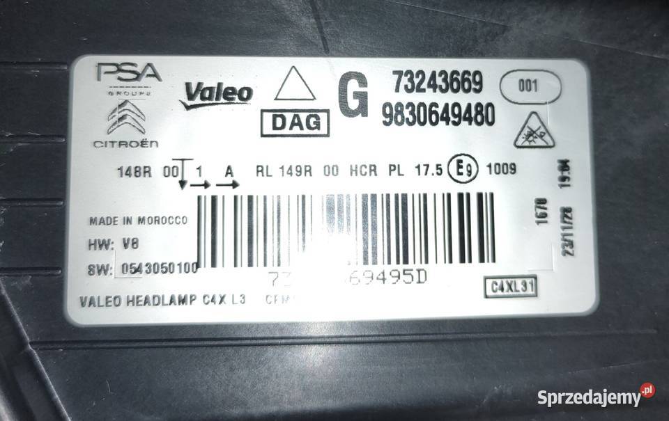 CITROEN C4 x III LED VISION 20 reflektor lewy Wrocław