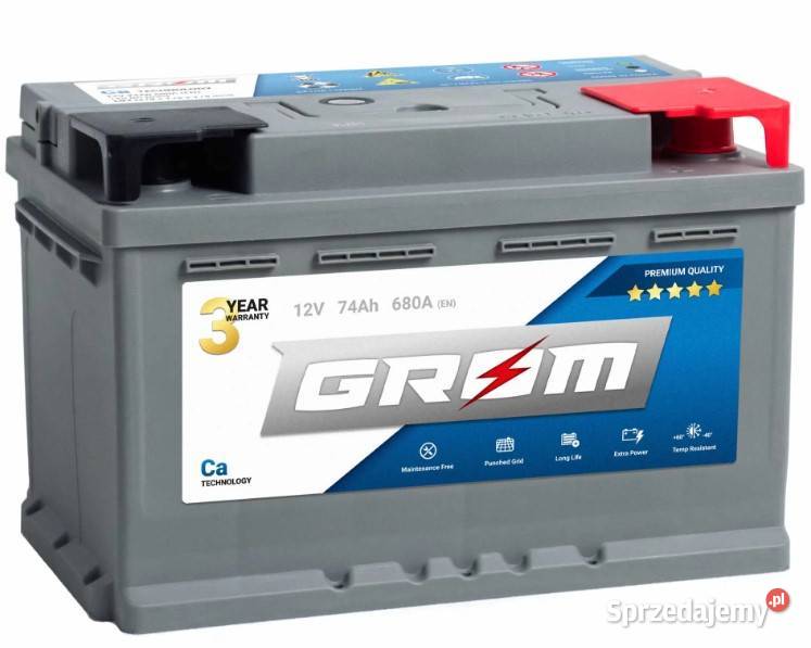 Akumulator GROM Premium 74Ah 680A EN DTR niski Akumulatory Motoryzacja Wałbrzych