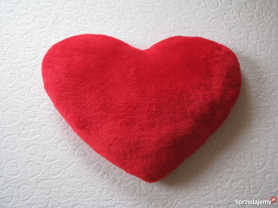 Poduszka serce na Walentynki pluszowa Tkanina  Zabawki opolskie
