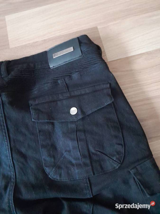 Spodnie motocyklowe męskie LXL bojówki czarne