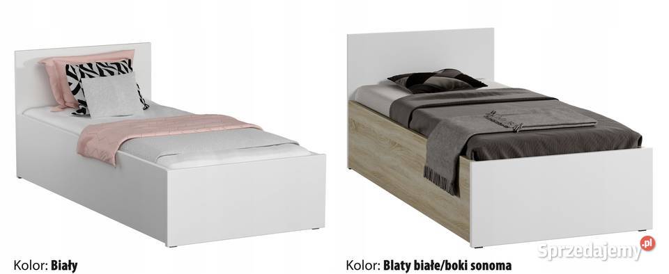 Łóżko DM1 90x200 w kolorach do wyboru białe lubuskie