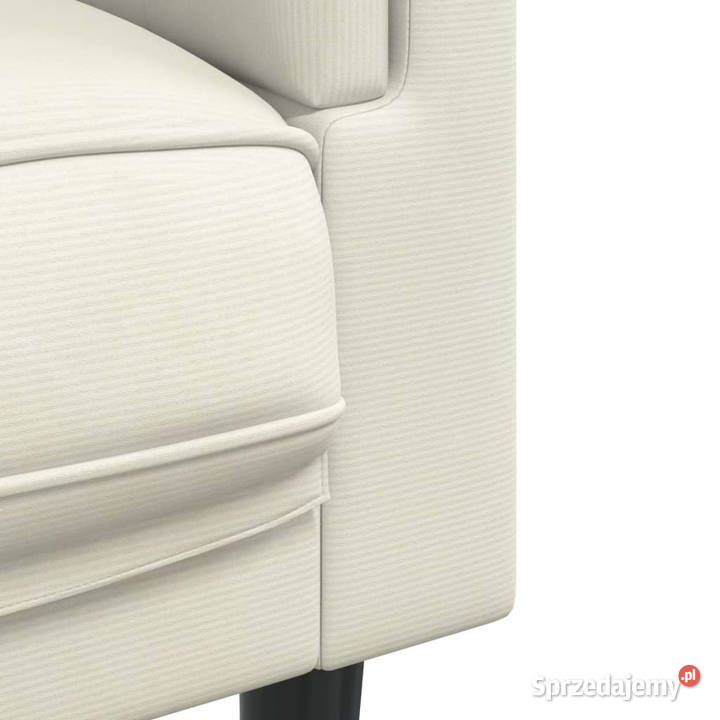 Sofa 3osobowa z poduszkami kremowa aksamit mazowieckie Warszawa