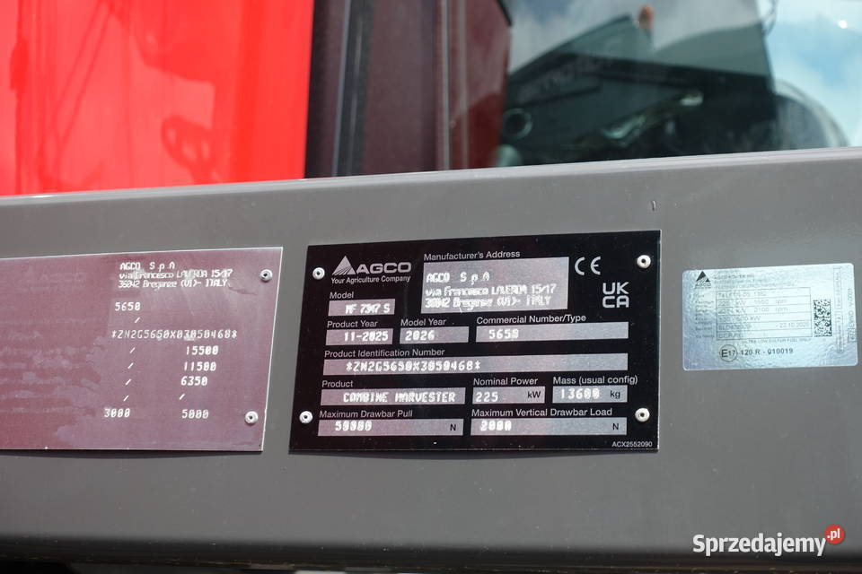 Kombajn zbożowy Massey Ferguson Activa 7347 podlaskie Sokoły