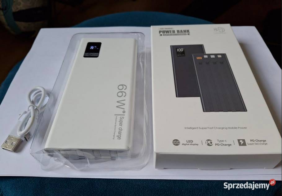 Powerbank mocny szybki podróżny 20000 mAh 66W wielkopolskie Poznań sprzedam
