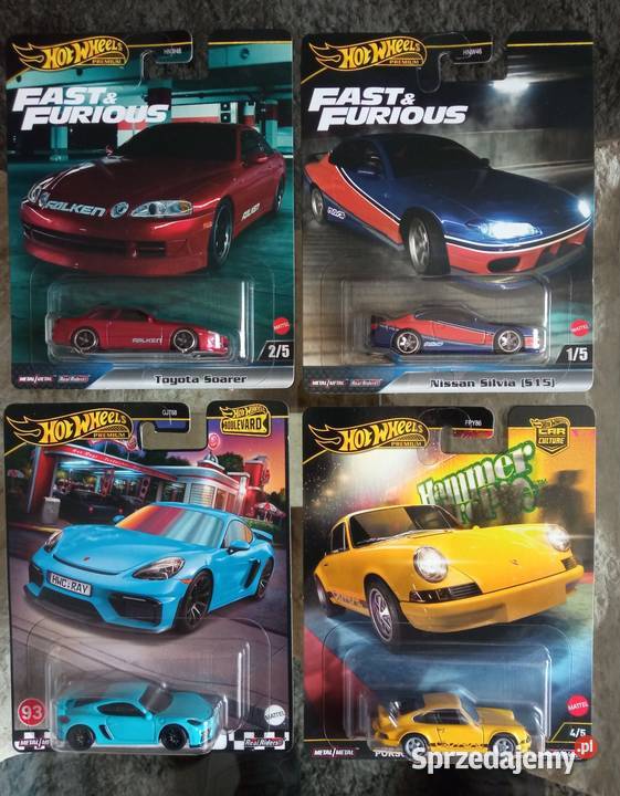 Hot Wheels Premium 4 sztuki Porsche Toyota Samochody i pojazdy śląskie Sosnowiec