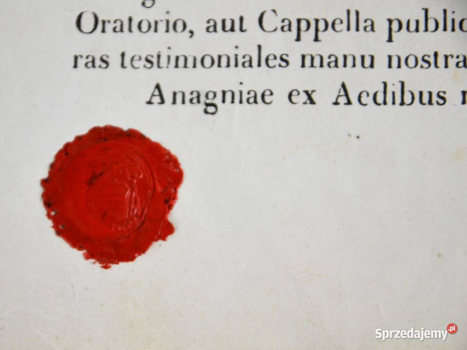 Certyfikat relikwii z 1867r wystawił Biskup mazowieckie