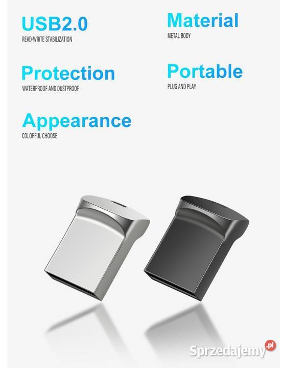 Pendrive Mini Pamięć Przenośna USB 64GB Pojemność 64GB+ Sieradz sprzedam
