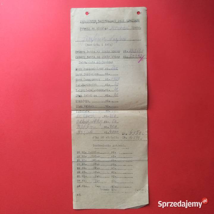 1676 Pismo Rozliczenie Wypłaty Józefowicz Antykwariat Szczecin