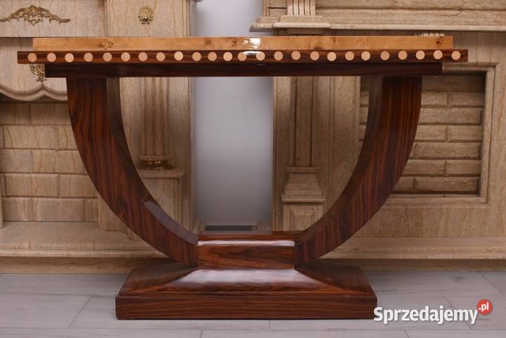 Drewniana Konsola Stolik Styl Art Deco Komoda Kraków