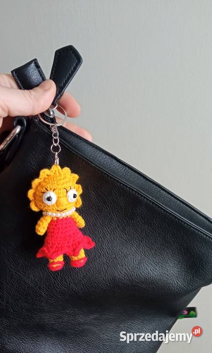 Lisa Simpson na szydełku brelok zawieszka Łask