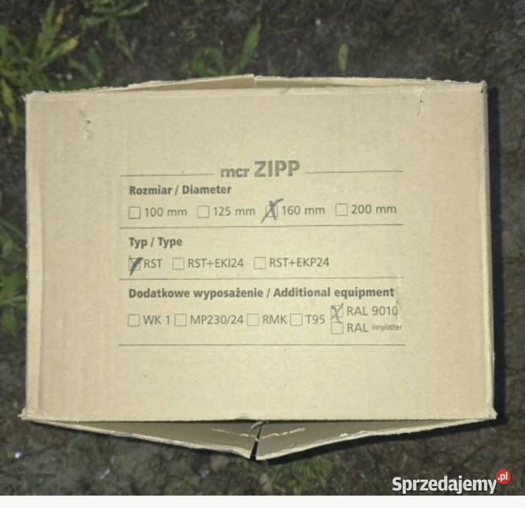 Anemostaty ppoż MCR Zipp 160 Bydgoszcz sprzedam