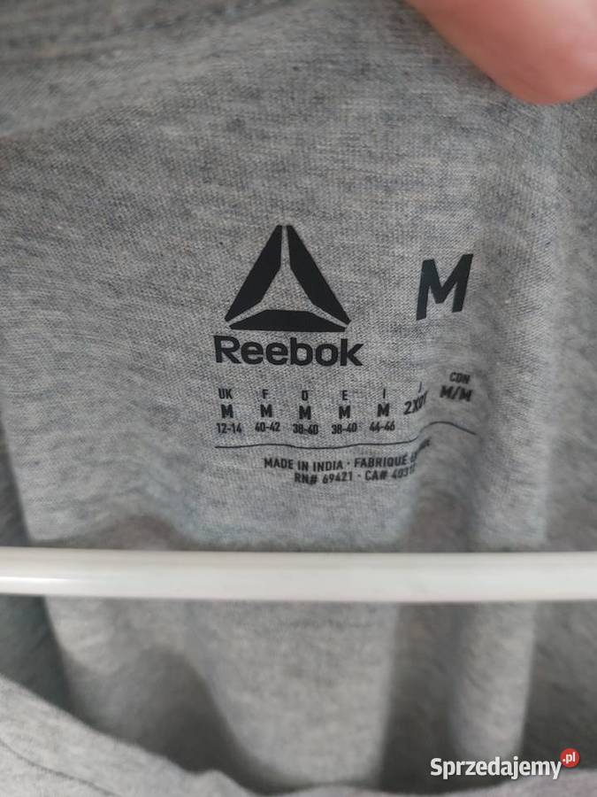damski Tshirt Reebok M koszulka szara sport Rozmiar 38(M) Topy i koszulki Poznań