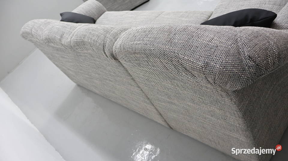 TŁN Narożnik funkcja spania fotel PUFA szary Poznań