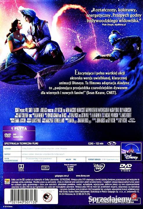 ALADYN WILL SMITH DISNEY 1 płyta Kalisz